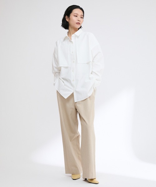 Firsthand（ファーストハンド）の「コットンリネン ワイドパンツ / ワイドシルエット / イージー仕様（その他パンツ・レディース・ナチュラル/ブラウン/ブラック・マルチサイズ）」の21枚目の写真