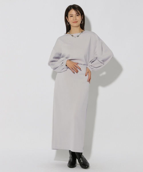 Elura（エルーラ）の「マシュマロナロースカート＜低身長サイズあり＞/289189（スカート・レディース・ライトグレー/ブラック・FREE(S)/LARGE/MEDIUM）」の7枚目の写真