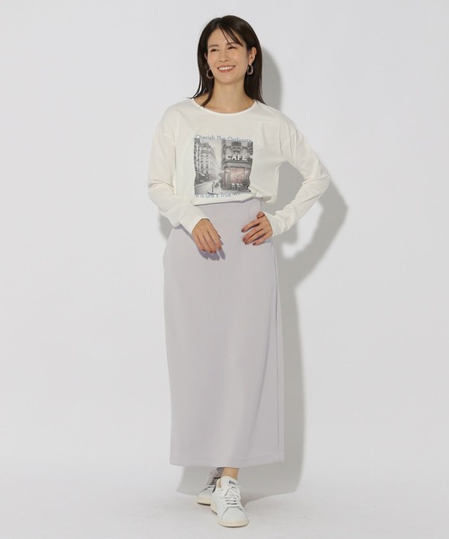 Elura（エルーラ）の「マシュマロナロースカート＜低身長サイズあり＞/289189（スカート・レディース・ライトグレー/ブラック・FREE(S)/LARGE/MEDIUM）」の9枚目の写真