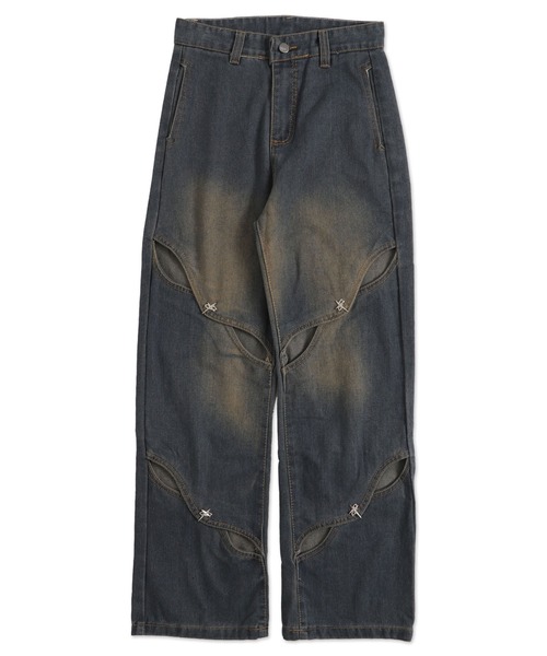 Figments(フィグメンツ)の「ギャップデザインデニムパンツ(デニムパンツ・レディース・ブルー系1・SMALL/MEDIUM/LARGE)」の3枚目の写真