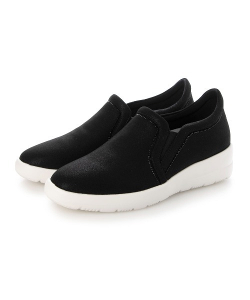 Riz raffinee（リズラフィーネ）の「ヒールアップスリッポンスニーカー（スリッポン・レディース・ブラック系その他3/カモフラージュ/アイボリー・23.5cm/23cm/24.5cm/24cm/22.5cm）」の2枚目の写真