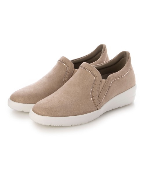 Riz raffinee（リズラフィーネ）の「ヒールアップスリッポンスニーカー（スリッポン・レディース・ブラック系その他3/カモフラージュ/アイボリー・23.5cm/23cm/24.5cm/24cm/22.5cm）」の3枚目の写真