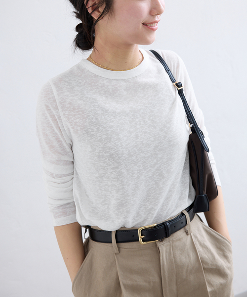 スローブイエナ　SLOBE IENA スラブ天竺クルーネックロンTEE 2枚 SLOBE IENA（スローブイエナ）の「《追加》スラブ天竺クルー