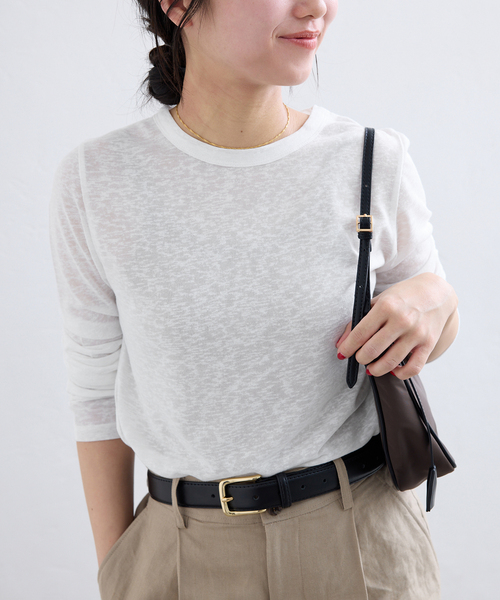 スローブイエナ　SLOBE IENA スラブ天竺クルーネックロンTEE 2枚 SLOBE IENA（スローブイエナ）の「《追加2》スラブ天竺クルー