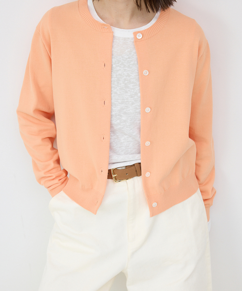 SLOBE IENA（スローブイエナ）の「《追加》スラブ天竺クルーネックロンTEE（Tシャツ/カットソー・レディース・ネイビー/ホワイト/ピンク/サックスブルー・FREE）」の12枚目の写真