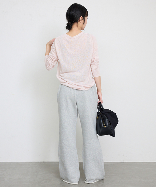 SLOBE IENA スラブ天竺クルーネックロンT シアーカットソー セール】《追加》スラブ天竺クルーネックロンTEE（Tシャツ