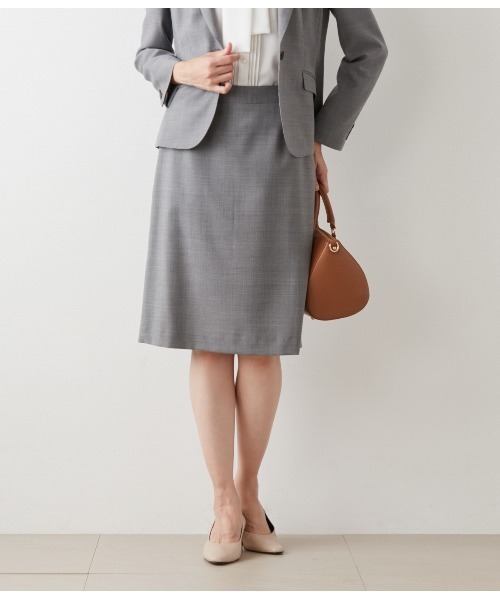 NEWYORKER（ニューヨーカー）の「グレンチェック Aラインスカート（スカート・レディース・グレー系その他/ネイビー・9号/11号）」の2枚目の写真