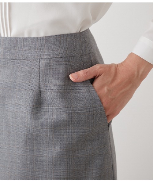 NEWYORKER（ニューヨーカー）の「グレンチェック Aラインスカート（スカート・レディース・グレー系その他/ネイビー・9号/11号）」の5枚目の写真