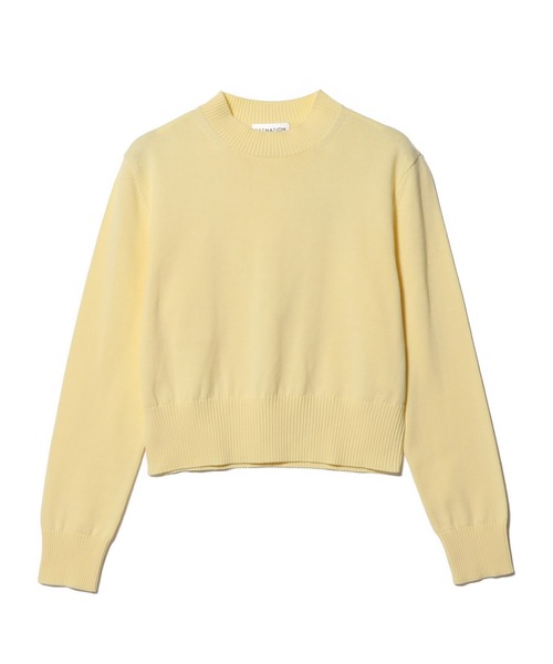 ESTNATION(エストネーション)の「ESTNATION / コンパクト クルーネック ニット(ニット/セーター・レディース・ピンク/イエロー/ネイビー・FREE)」の10枚目の写真