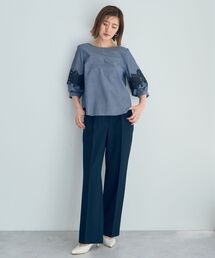 YECCA VECCA | サイドベルテッドハイウエストパンツ(スラックス)