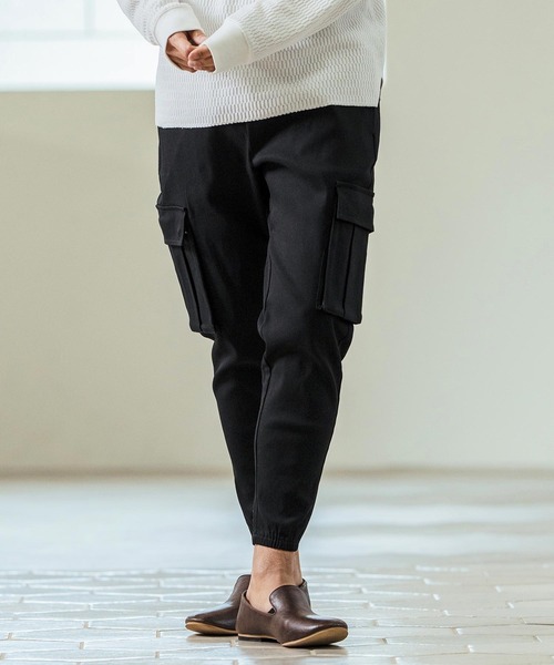 mp13240- Super Stretch Twill Cargo Design Tapered Pants