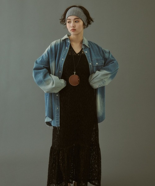 MIRROR STOKE（ミラーストーク）の「【ZOZO限定】TIERED LACE ONEPIECE/ティアードレースワンピース（ワンピース・レディース・ブラック/オフホワイト・MEDIUM）」の6枚目の写真