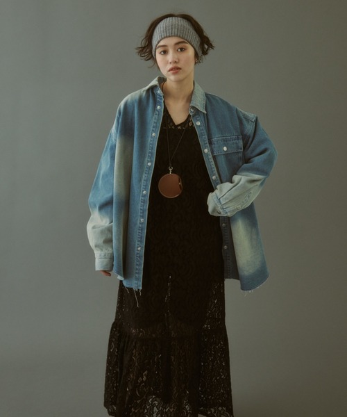 MIRROR STOKE（ミラーストーク）の「【ZOZO限定】TIERED LACE ONEPIECE/ティアードレースワンピース（ワンピース・レディース・ブラック/オフホワイト・MEDIUM）」の8枚目の写真