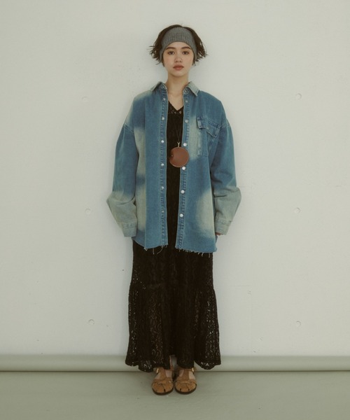 MIRROR STOKE（ミラーストーク）の「【ZOZO限定】TIERED LACE ONEPIECE/ティアードレースワンピース（ワンピース・レディース・ブラック/オフホワイト・MEDIUM）」の11枚目の写真