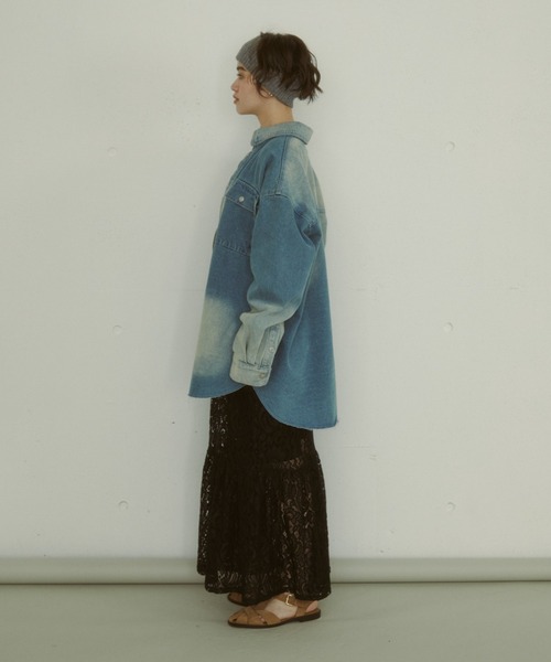 MIRROR STOKE（ミラーストーク）の「【ZOZO限定】TIERED LACE ONEPIECE/ティアードレースワンピース（ワンピース・レディース・ブラック/オフホワイト・MEDIUM）」の12枚目の写真