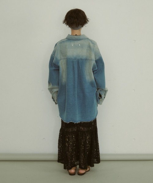 MIRROR STOKE（ミラーストーク）の「【ZOZO限定】TIERED LACE ONEPIECE/ティアードレースワンピース（ワンピース・レディース・ブラック/オフホワイト・MEDIUM）」の13枚目の写真