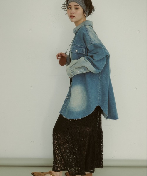 MIRROR STOKE（ミラーストーク）の「【ZOZO限定】TIERED LACE ONEPIECE/ティアードレースワンピース（ワンピース・レディース・ブラック/オフホワイト・MEDIUM）」の17枚目の写真