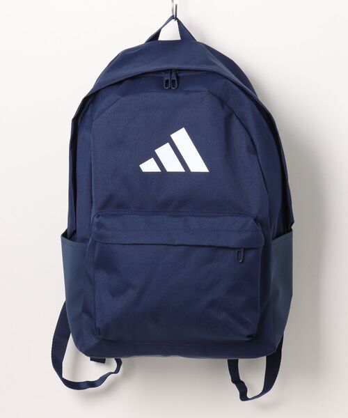 adidas(アディダス)の「《adidas》クラシック 3BARS バックパック(バックパック/リュック・メンズ・ブラック×ホワイト/ダークブルー/ベージュ系その他/ブラック×ゴールド・フリー)」の1枚目の写真