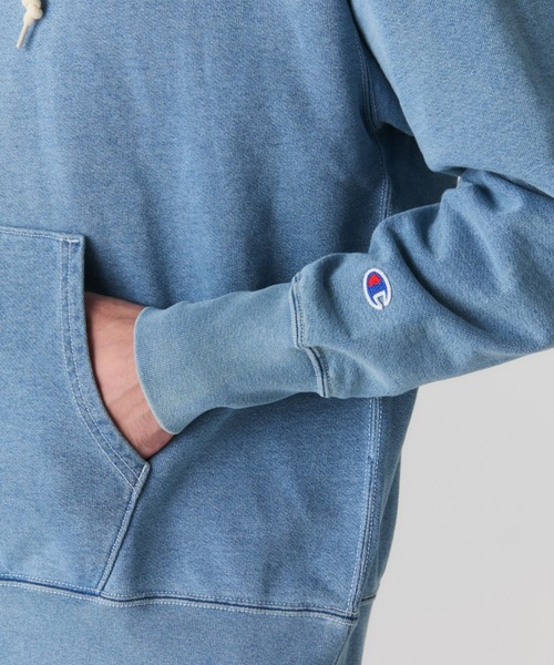 Champion(チャンピオン)の「【Champion/チャンピオン】直営限定コレクション メンズ フーデッドスウェットシャツ(パーカー・メンズ・ブルー系その他/ブルー系その他2・SMALL/MEDIUM/LARGE/X-LARGE)」の14枚目の写真