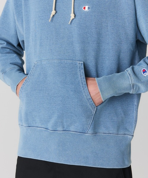 Champion(チャンピオン)の「【Champion/チャンピオン】直営限定コレクション メンズ フーデッドスウェットシャツ(パーカー・メンズ・ブルー系その他/ブルー系その他2・SMALL/MEDIUM/LARGE/X-LARGE)」の15枚目の写真