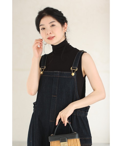 cawaii（カワイイ）の「もっちり伸びるハイネックカットソートップス（Tシャツ/カットソー・レディース・カーキ/ブラック・FREE）」の15枚目の写真