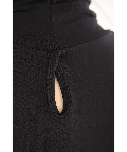 cawaii（カワイイ）の「もっちり伸びるハイネックカットソートップス（Tシャツ/カットソー・レディース・カーキ/ブラック・FREE）」の16枚目の写真