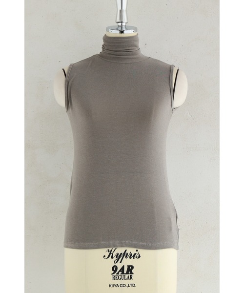 cawaii（カワイイ）の「もっちり伸びるハイネックカットソートップス（Tシャツ/カットソー・レディース・カーキ/ブラック・FREE）」の11枚目の写真