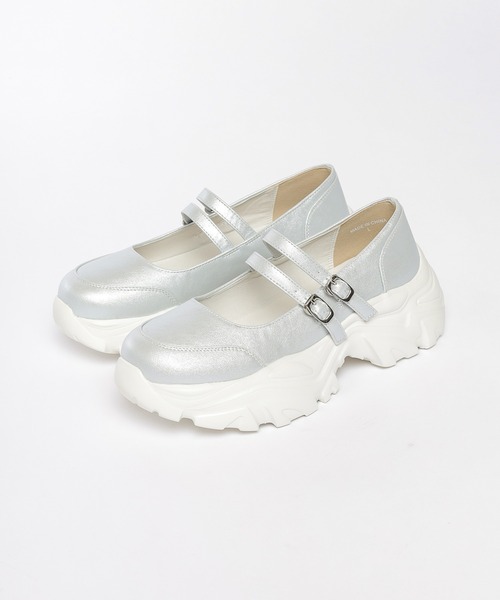 Honeys(ハニーズ)の「厚底ダブルベルトシューズ(その他シューズ・レディース・シルバー/ブラック・S/M/LL/L)」の17枚目の写真