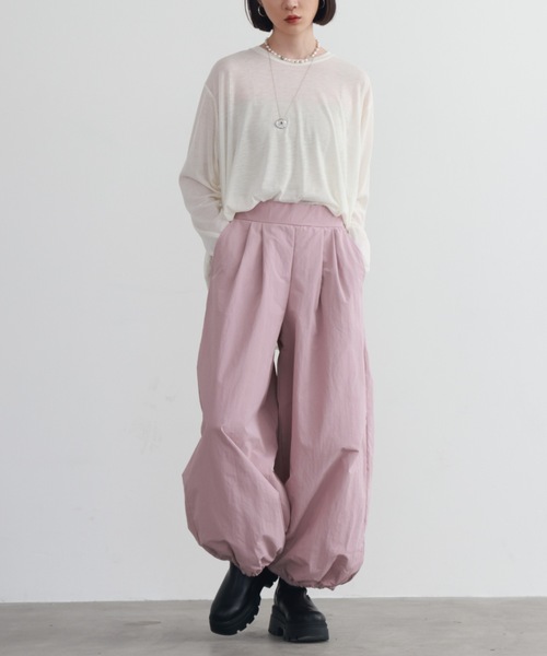 PURE BRIGHT（ピュアブライト）の「シアー杢天竺オーバープルオーバー（Tシャツ/カットソー・レディース・ブラック/グレー/アイボリー・FREE）」の15枚目の写真