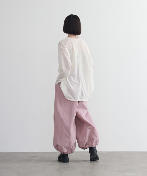 PURE BRIGHT（ピュアブライト）の「シアー杢天竺オーバープルオーバー（Tシャツ/カットソー・レディース・ブラック/グレー/アイボリー・FREE）」の16枚目の写真