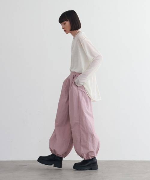 PURE BRIGHT（ピュアブライト）の「シアー杢天竺オーバープルオーバー（Tシャツ/カットソー・レディース・ブラック/グレー/アイボリー・FREE）」の17枚目の写真