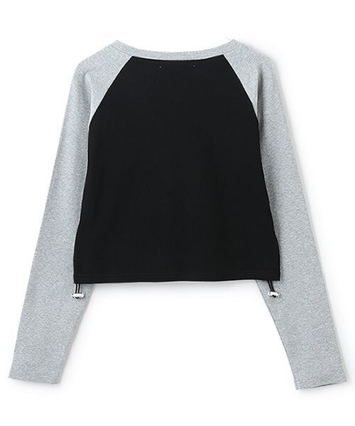 Mi-je(ミジェ)の「シャーリングラグランロンT【韓国ファッション】(Tシャツ/カットソー・レディース・ブラック/オフホワイト・F)」の9枚目の写真