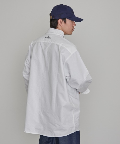 CIAOPANIC TYPY（チャオパニックティピー）の「【PATTIPATTI】ユニセックスオーバサイズシャツ（シャツ/ブラウス・メンズ・ブルー/オフホワイト/ネイビー・ONE SIZE）」の19枚目の写真