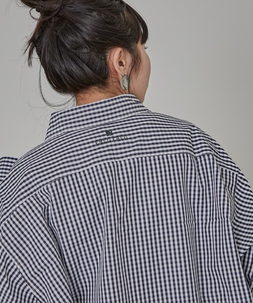 CIAOPANIC TYPY（チャオパニックティピー）の「【PATTIPATTI】ユニセックスオーバサイズシャツ（シャツ/ブラウス・メンズ・ブルー/オフホワイト/ネイビー・ONE SIZE）」の8枚目の写真