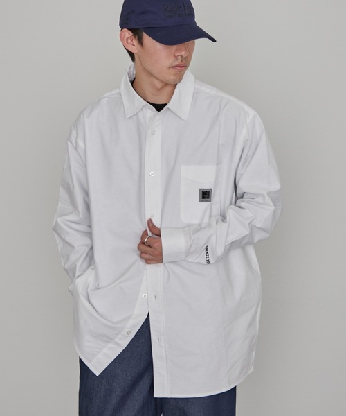 CIAOPANIC TYPY（チャオパニックティピー）の「【PATTIPATTI】ユニセックスオーバサイズシャツ（シャツ/ブラウス・メンズ・ブルー/オフホワイト/ネイビー・ONE SIZE）」の17枚目の写真