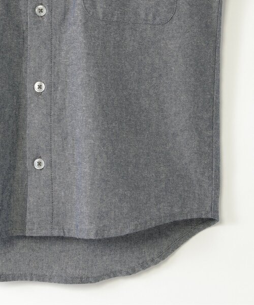 ikka（イッカ）の「【親子コーデ】シャンブレー5分袖シャツ（120~160cm）（シャツ/ブラウス・キッズ・ブルー/チャコールグレー・160/150/140/130/120）」の14枚目の写真