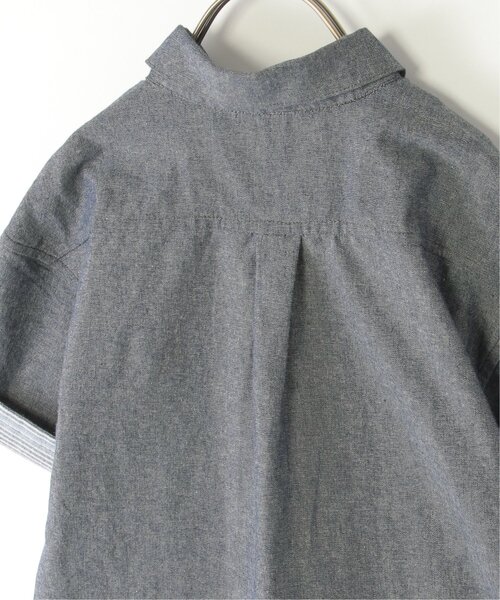 ikka（イッカ）の「【親子コーデ】シャンブレー5分袖シャツ（120~160cm）（シャツ/ブラウス・キッズ・ブルー/チャコールグレー・160/150/140/130/120）」の11枚目の写真