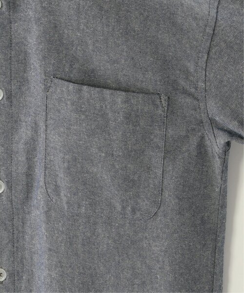 ikka（イッカ）の「【親子コーデ】シャンブレー5分袖シャツ（120~160cm）（シャツ/ブラウス・キッズ・ブルー/チャコールグレー・160/150/140/130/120）」の10枚目の写真