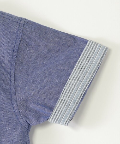 ikka（イッカ）の「【親子コーデ】シャンブレー5分袖シャツ（120~160cm）（シャツ/ブラウス・キッズ・ブルー/チャコールグレー・160/150/140/130/120）」の7枚目の写真