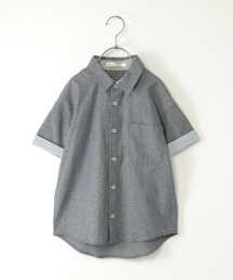 ikka | 【親子コーデ】シャンブレー5分袖シャツ（120~160cm）(シャツ/ブラウス)
