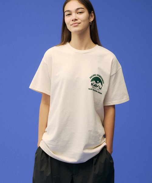 KAVU(カブー)の「KAVU/カブー Pacific NW Tee/パシフィックノースウエストティー(Tシャツ/カットソー・メンズ・ネイビー/マルーン/ホワイト/ナチュラル・MEDIUM/X-LARGE/LARGE)」の3枚目の写真