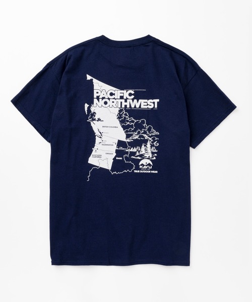 KAVU(カブー)の「KAVU/カブー Pacific NW Tee/パシフィックノースウエストティー(Tシャツ/カットソー・メンズ・ネイビー/マルーン/ホワイト/ナチュラル・MEDIUM/X-LARGE/LARGE)」の2枚目の写真