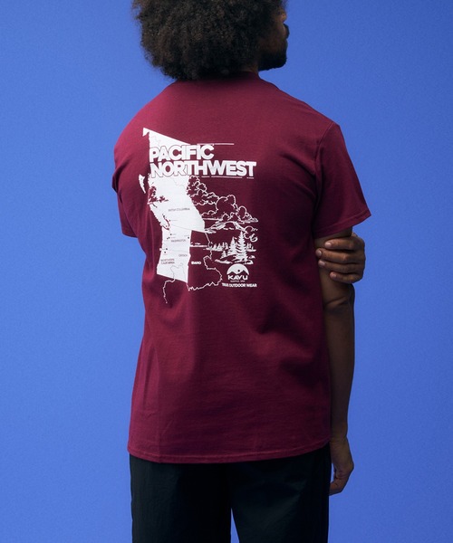 KAVU(カブー)の「KAVU/カブー Pacific NW Tee/パシフィックノースウエストティー(Tシャツ/カットソー・メンズ・ネイビー/マルーン/ホワイト/ナチュラル・MEDIUM/X-LARGE/LARGE)」の4枚目の写真