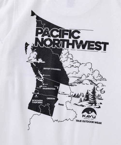 KAVU(カブー)の「KAVU/カブー Pacific NW Tee/パシフィックノースウエストティー(Tシャツ/カットソー・メンズ・ネイビー/マルーン/ホワイト/ナチュラル・MEDIUM/X-LARGE/LARGE)」の8枚目の写真