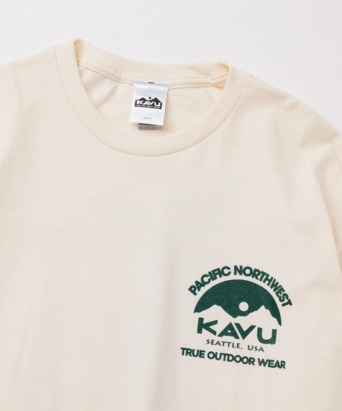 KAVU(カブー)の「KAVU/カブー Pacific NW Tee/パシフィックノースウエストティー(Tシャツ/カットソー・メンズ・ネイビー/マルーン/ホワイト/ナチュラル・MEDIUM/X-LARGE/LARGE)」の12枚目の写真