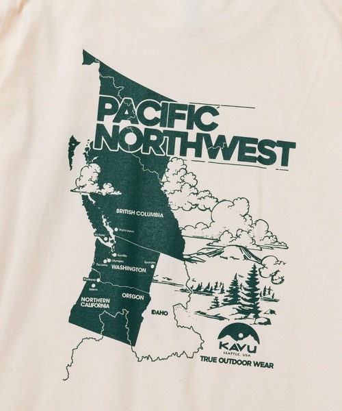 KAVU(カブー)の「KAVU/カブー Pacific NW Tee/パシフィックノースウエストティー(Tシャツ/カットソー・メンズ・ネイビー/マルーン/ホワイト/ナチュラル・MEDIUM/X-LARGE/LARGE)」の13枚目の写真