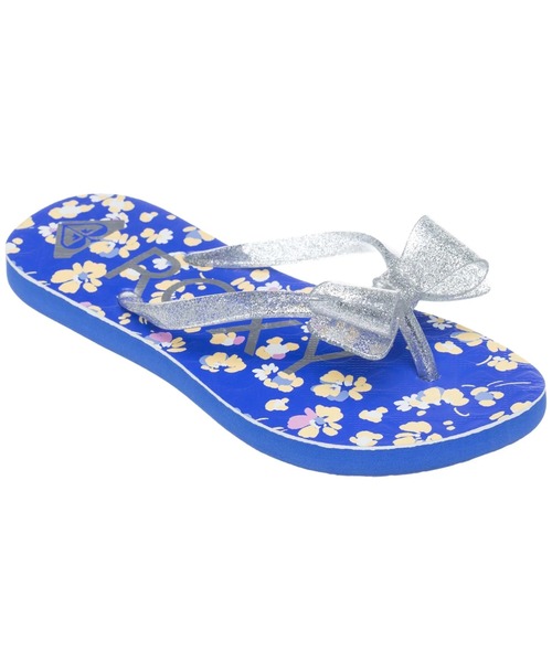 ROXY（ロキシー）の「RG LULU IV /ロキシーキッズリボン花柄ビーチサンダル（サンダル・キッズ・ブルー/ピンク・18cm/20cm/22cm）」の2枚目の写真