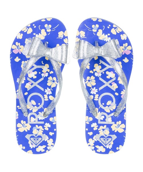 ROXY（ロキシー）の「RG LULU IV /ロキシーキッズリボン花柄ビーチサンダル（サンダル・キッズ・ブルー/ピンク・18cm/20cm/22cm）」の3枚目の写真