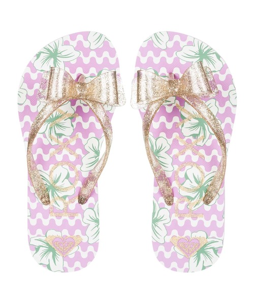 ROXY（ロキシー）の「RG LULU IV /ロキシーキッズリボン花柄ビーチサンダル（サンダル・キッズ・ブルー/ピンク・18cm/20cm/22cm）」の6枚目の写真