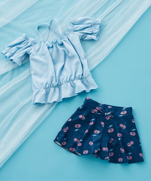 セール】【ジュニア対応】お洋服みたいなセパレート水着_UV